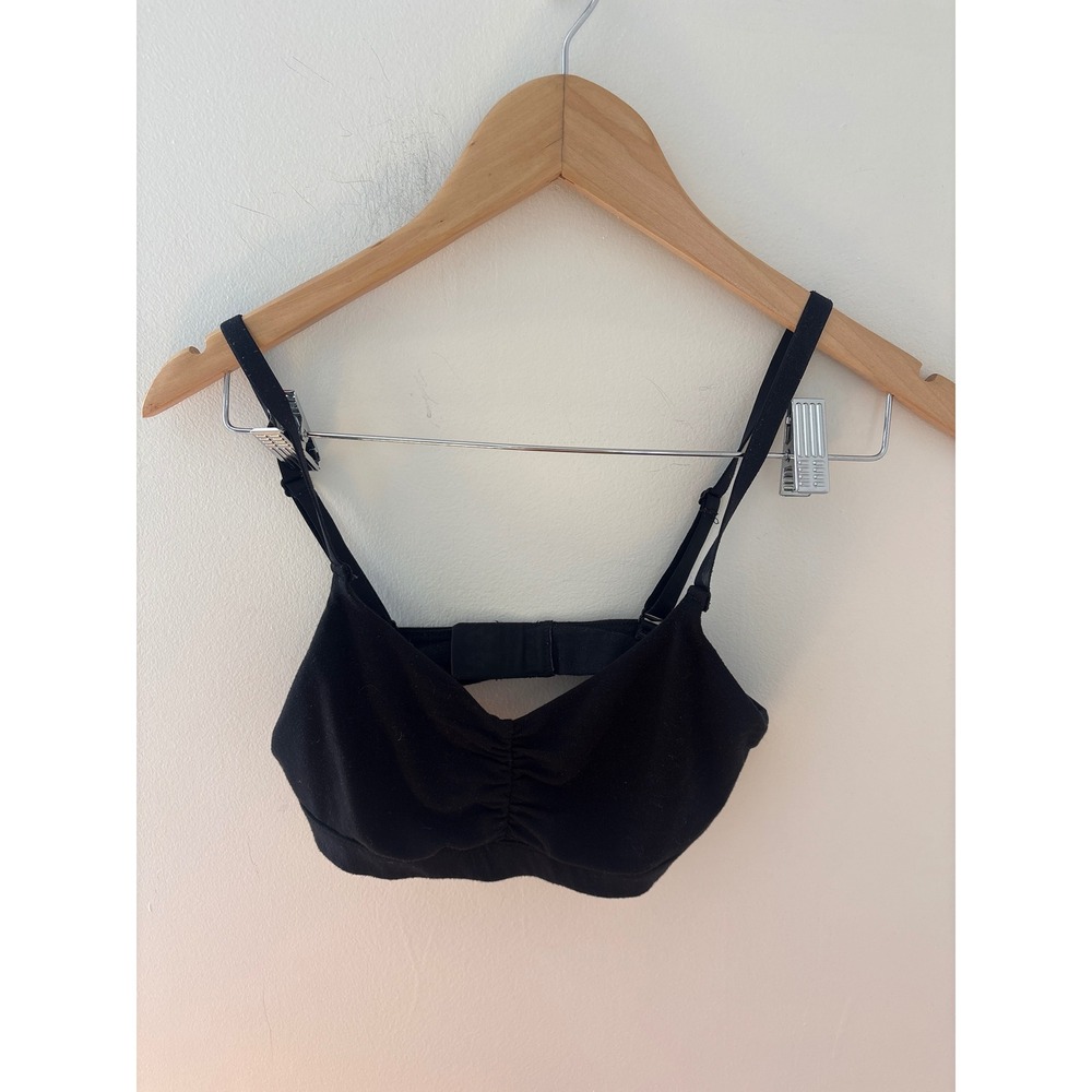 Quince‎ Black Micromodal Bralette Small Adjustable Straps Wireless